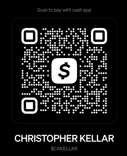 Cash App QR code for Christopher Kellar